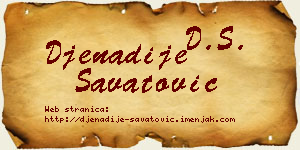 Đenadije Savatović vizit kartica